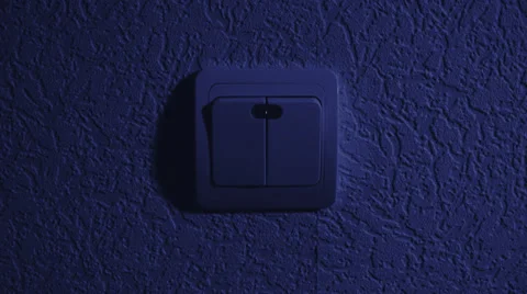 Find and turn on the light in a dark room Stock Footage 35442461