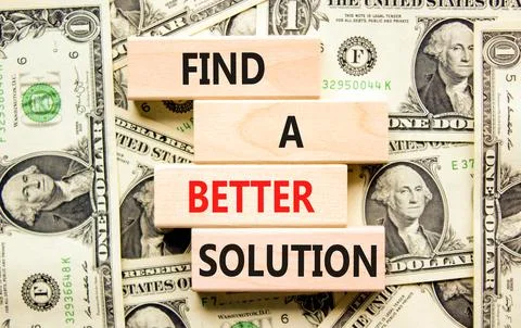 Find a better solution symbol. Concept words Find a better solution on wooden 스톡 사진