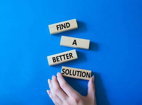 Find a better solution symbol. Concept words Find a better solution on wood.. Stock Photos