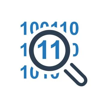 Find Binary Data Icon Illustrazione stock