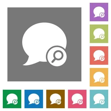 Find blog comment square flat icons Stock Illustration