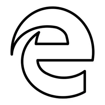 Find browser search engine icon or logo illustration. Stock Illustration