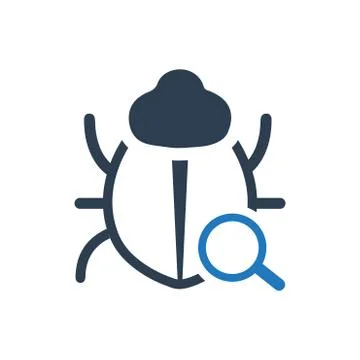 Find Bug Icon Stock Illustration
