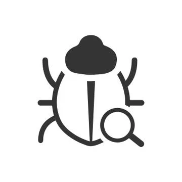 Find Bug Icon Stock Illustration