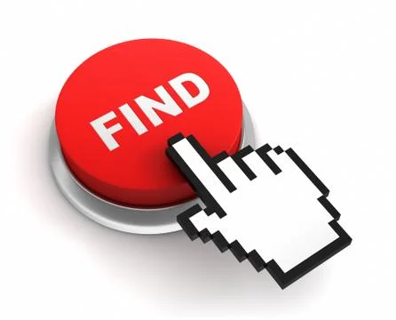 Find button concept 3d illustration Stock Illustration