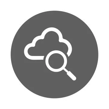 Find, cloud search gray icon 스톡 일러스트