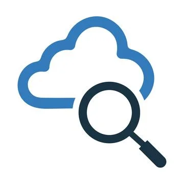 Find, cloud search icon design Stock Illustration