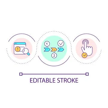 Find complex issues loop concept icon イラスト素材