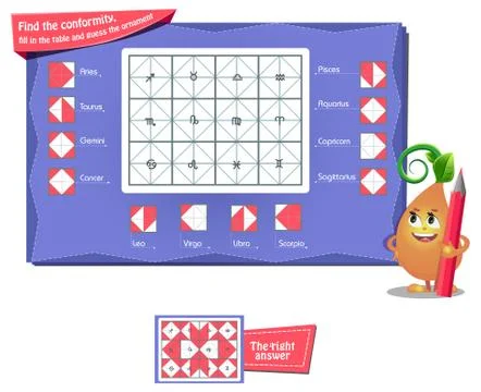 Find the conformity zodiac Stock Illustration