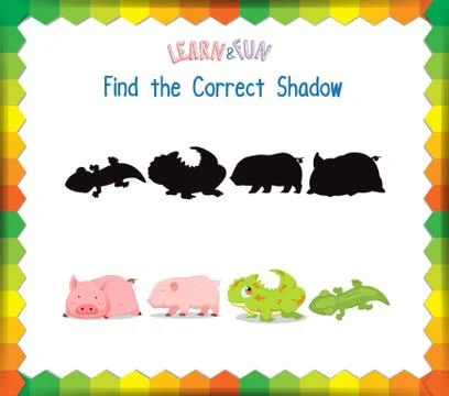 Find the correct Animals shadow Stock Illustration