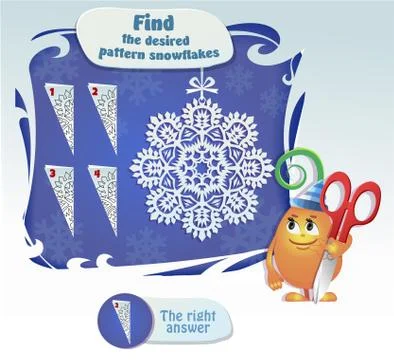 Find the desired pattern snowflake Stock Illustration