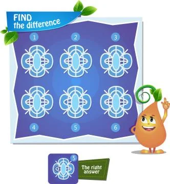 Find the difference figure  educational Stock Illustration