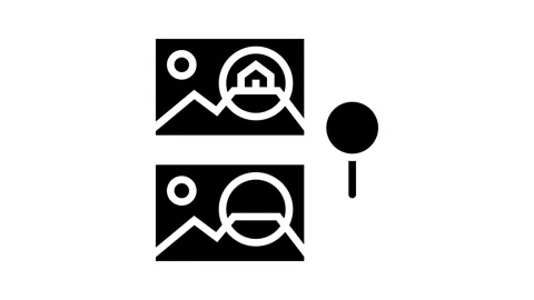 Find the difference glyph icon animation 動画素材 326156391