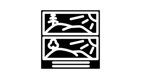 Find the difference glyph icon animation 動画素材 326745472