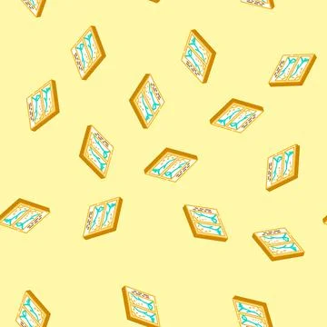Find the difference isometric icon seamless pattern Stock Illustration