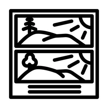 Find the difference line icon vector illustration Stock Illustration