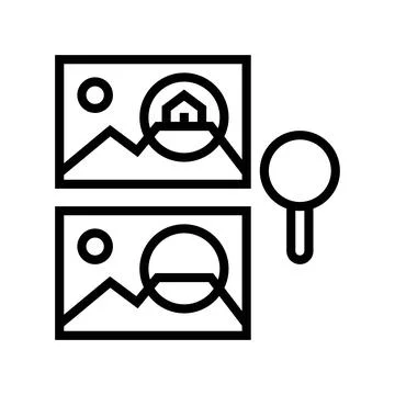 Find the difference line icon vector illustration Stock Illustration
