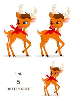 Find differences, Christmas game for childrens Ilustração Stock
