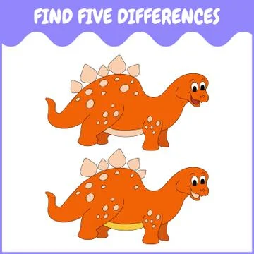 Find differences. Game for children. Stock Illustration