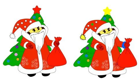 Find the differences santa claus Stock Illustration