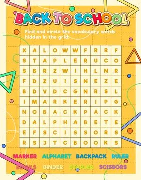 Find Hidden Words: A Logic Game for Learning English Stock Illustration