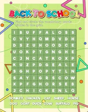 Find Hidden Words: A Logic Game for Learning English Stock Illustration