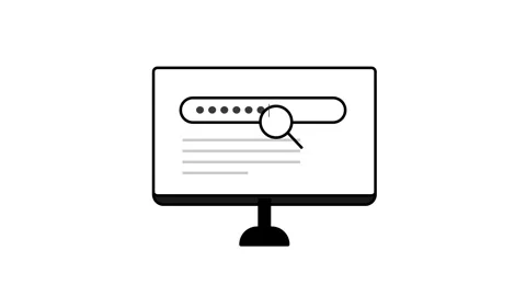Find Information online and Analyzing Search Engine Results Concept animati.. Stock Footage 305710365