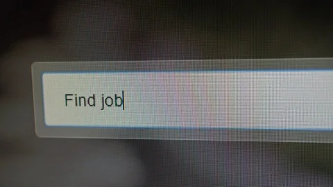Find Job Text On Display Stock Footage 117792656