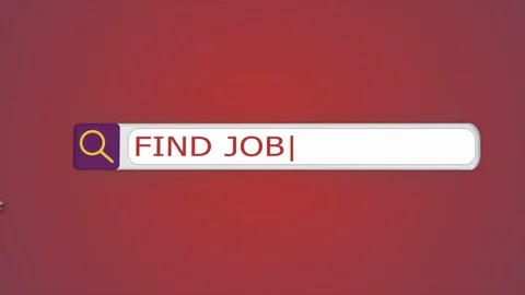 "Find Job" Typing into Search Engine on Computer Screen. Internet Search Engine Stock Footage 101243756