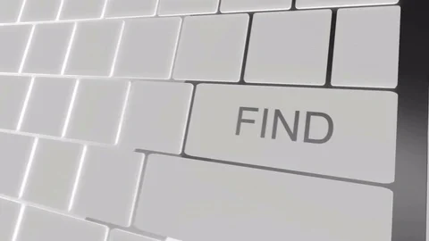 Find-Key Concept 4K 3D animation blue and chrome Stock Footage 73432860