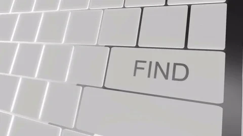 Find-Key Concept 4K 3D animation red and chrome Stock Footage 73433037