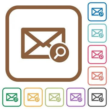 Find mail simple icons Stock Illustration