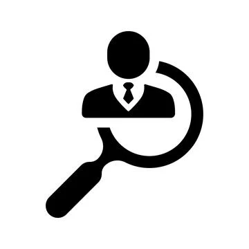 Find A man Icon . Stock Illustration