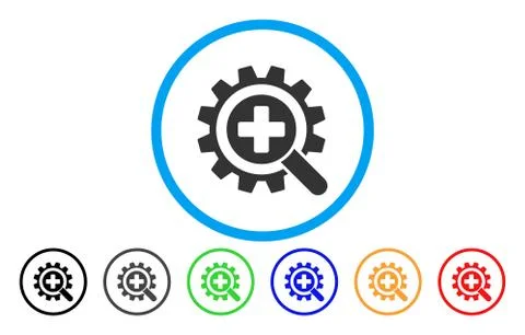 Find Medical Technology Rounded Vector Icon Stock Illustration