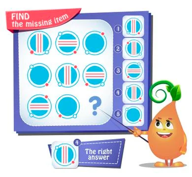 Find the missing item  shapes Stock Illustration