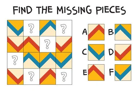 Find the missing piece puzzle. Stock Illustration