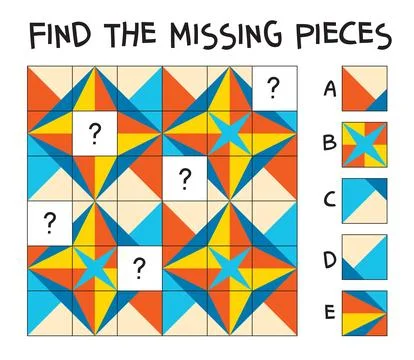 Find the missing piece puzzle. Stock Illustration