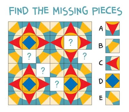 Find the missing piece puzzle. Stock Illustration