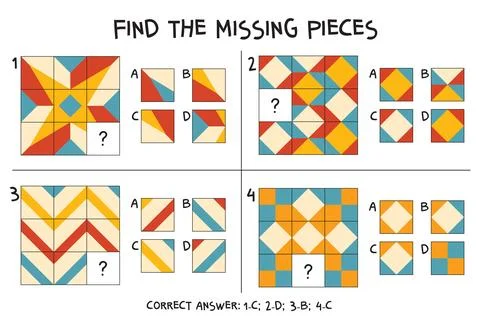Find the missing piece puzzle. Stock Illustration