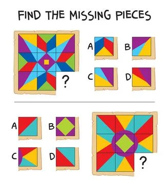 Find the missing piece puzzle Stock Illustration
