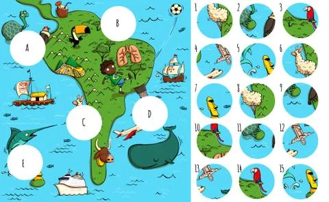 Find missing pieces, solution in hidden layer Stock Illustration