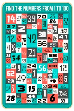 Find the numbers Stock Illustration