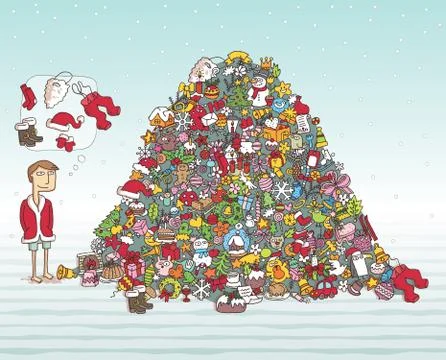 Find Objects Visual Game. Solution in hidden layer! Stock Illustration