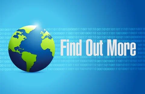 Find out more global binary sign concept Stock Illustration