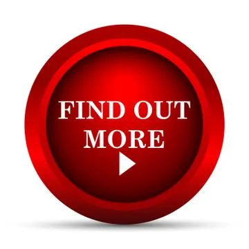 Find out more icon. Internet button on white background.. Illustrazione stock