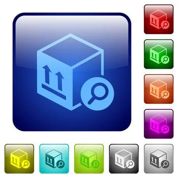 Find package color square buttons 스톡 일러스트
