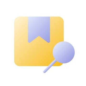 Find parcel flat gradient two-color ui icon 스톡 일러스트