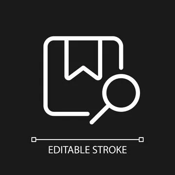 Find parcel pixel perfect white linear ui icon for dark theme Illustration