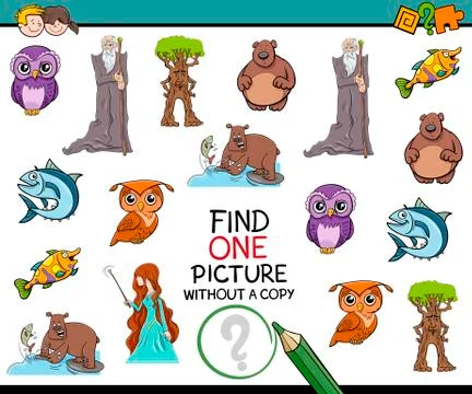 Find picture activity Illustrazione stock