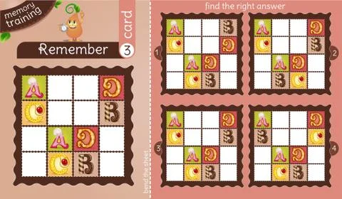 Find the right answer memory  sweets Stock Illustration